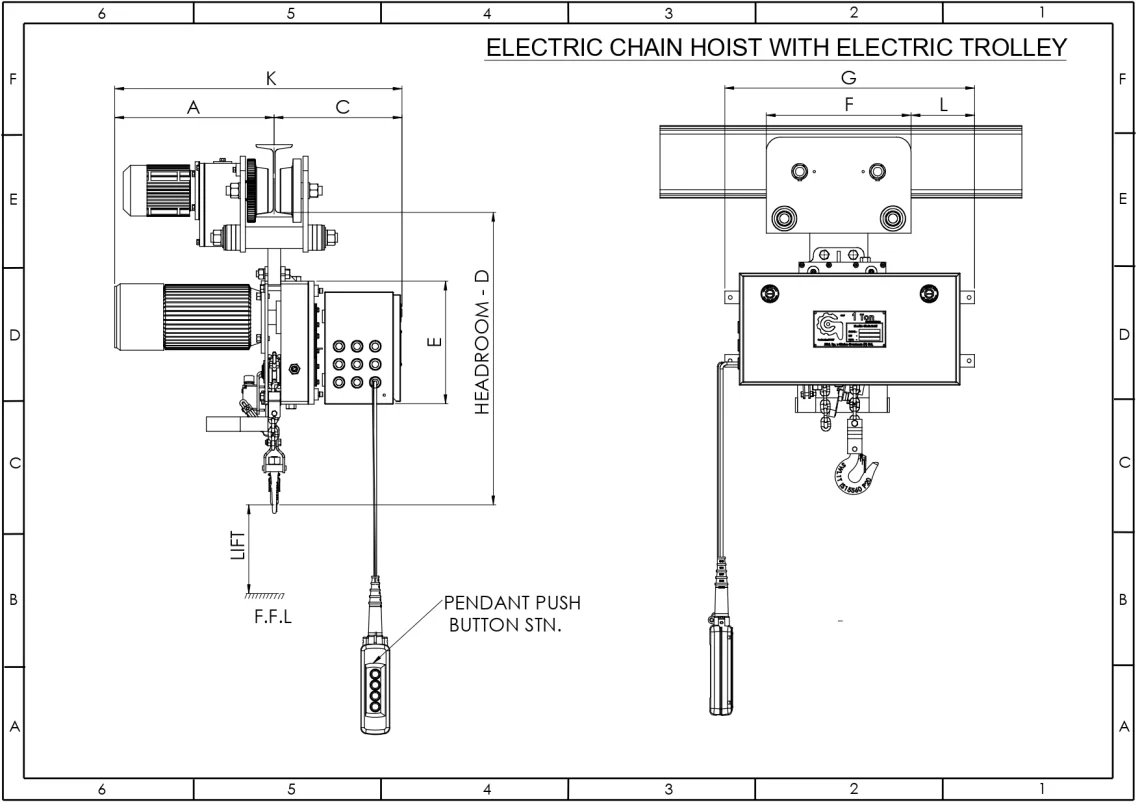 Electric Chain Hoist with trolley