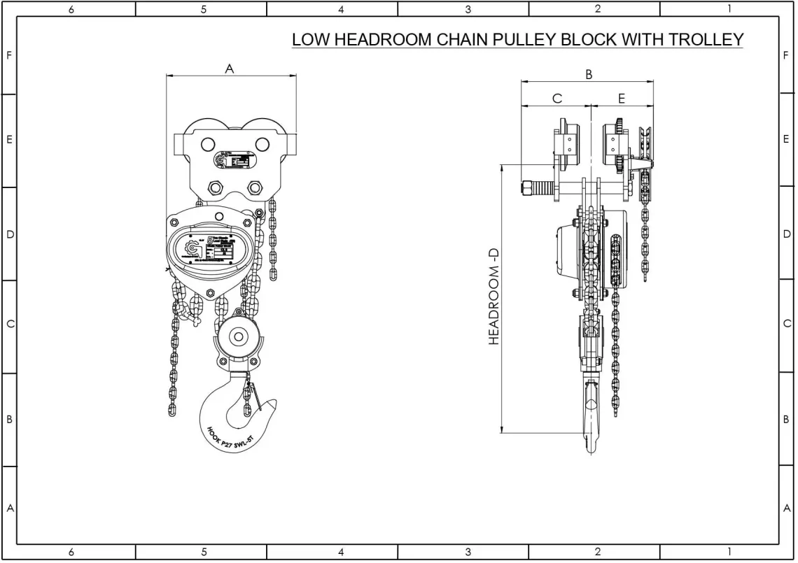 Low Headroom Chain Pulley